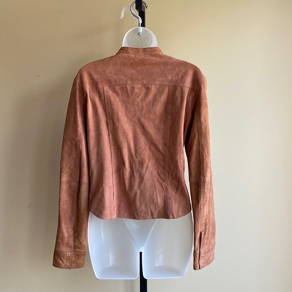 Mango MNG Rose Suede Leather Biker Jacket - Picture 3 of 13